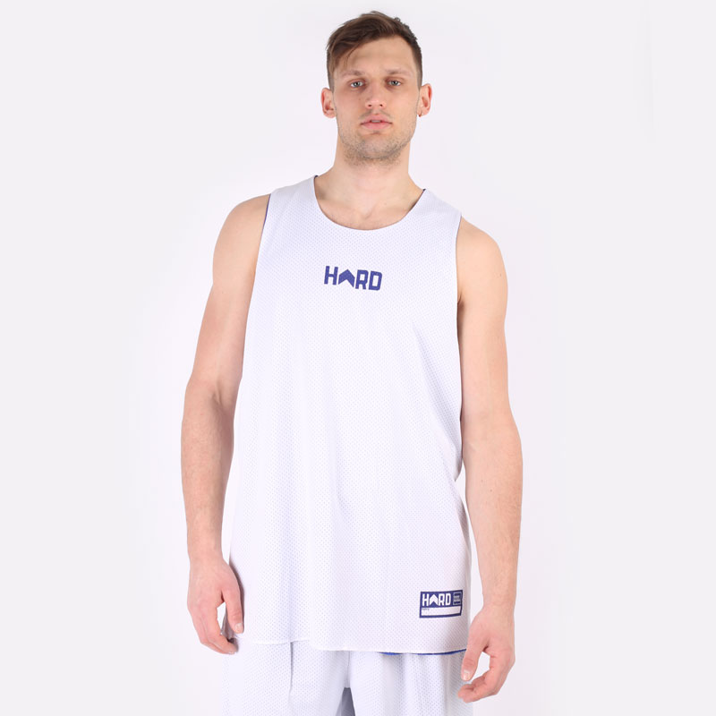 мужская синяя двухсторонняя майка Hard HRD Jersey Hard blue/wht-400 - цена, описание, фото 2